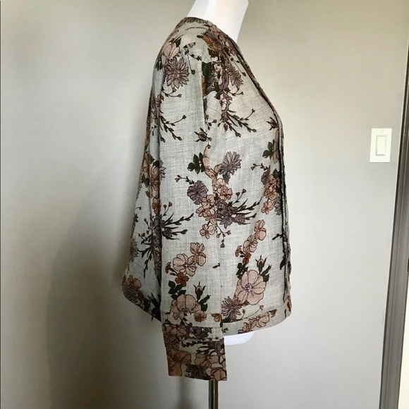 Pleated Cotton Handmade Floral Top - Picture 4 of 7
